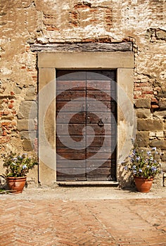 Wooden Ancient Italian Door