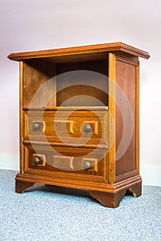 Wooden antique nightstand