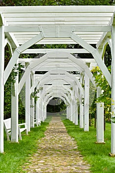 Wooden arch passage