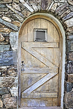 Wooden Arched Door.