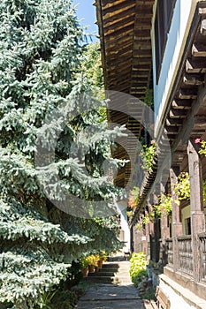 Wooden architecture of the Troyan Monastery in Bulgaria