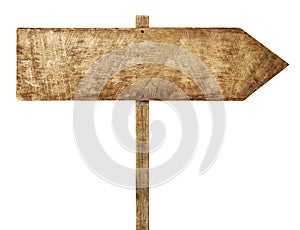 Wooden Arrow Sign Direction Information Blank Concept