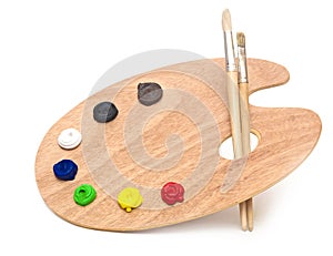 Wooden art palette