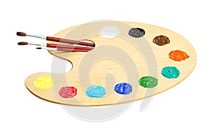 Wooden art palette