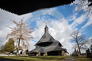 Wooden articular church of All Saints, Tvrdosin, Slovakia photo