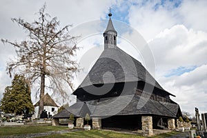 Wooden articular church of All Saints, Tvrdosin, Slovakia photo