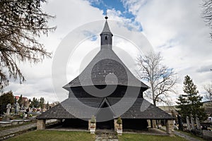 Wooden articular church of All Saints, Tvrdosin, Slovakia photo