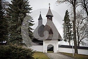 Wooden articular church of All Saints, Tvrdosin, Slovakia photo