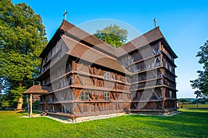 Wooden articular church of Hronsek. Slovakia. UNESCO world Heritage.