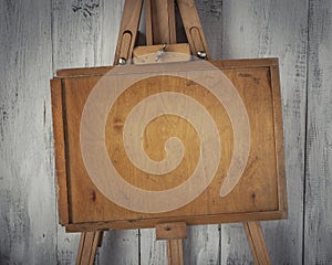 Wooden artist easel