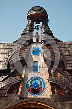 Wooden astronomical clock