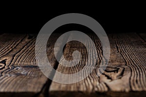 Wooden background (with black Copyspace)