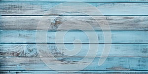 Wooden background with blue colored planks .