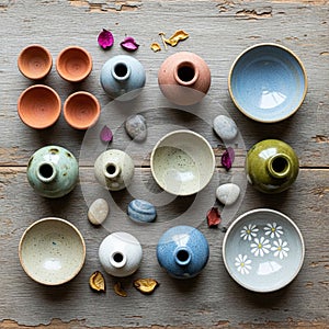 Wooden background has a rustic, weathered texture, enhancing the visual