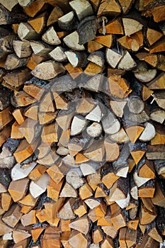 Wooden background, lots of logs