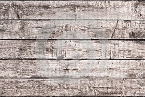 Wooden background of old shabby vintage boards. Grey wood panel of five horizontal boards.