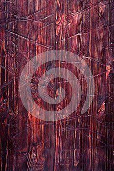 Wooden background. Red color