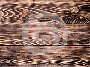 Wooden background from wood pine burnt paint brush abstract texture