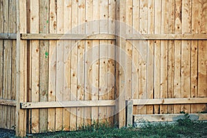 Wooden backyard fence