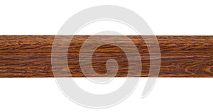 Wooden baguette isolated on white background