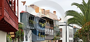 Wooden balconies (La Palma, Canary Islands) - Panorama