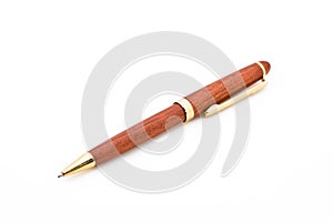 A wooden ballpoint pen