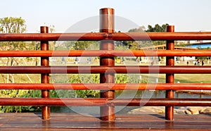 Wooden balustrade