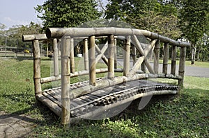 Wooden Bamboo bridge