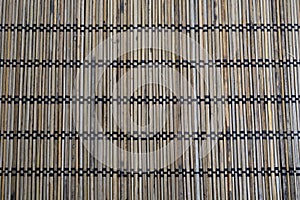 Wooden bamboo mat texture abstract background.