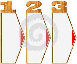 Wooden Banners with Three Options