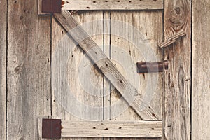 Wooden barn door detail