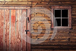 Wooden Barn Door and Window