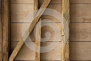 Wooden barn wall