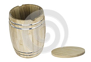 Wooden Barrel with Lid