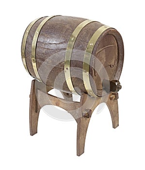 Wooden Barrel on Stand