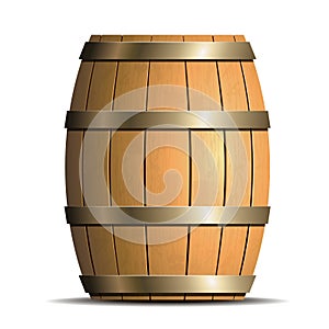 Wooden barrel vector