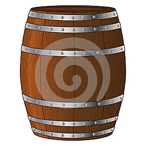 Wooden Barrel Vector