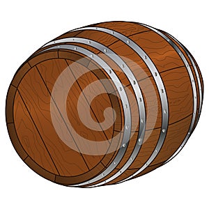 Wooden Barrel Vector