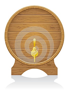 Dřevěný sud vektor ilustrace 