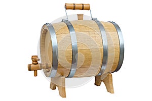 Wooden barrel for wine.