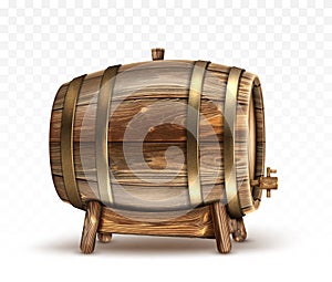Wooden barrel for wine or beer or whiskey clipart