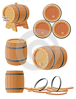 Wooden barrels photo