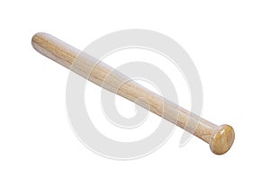 Wooden baseball bat isolated