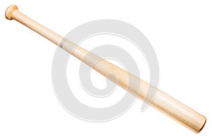 Wooden baseball bat isolated on white