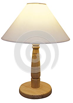 Wooden Based Lamp with shade