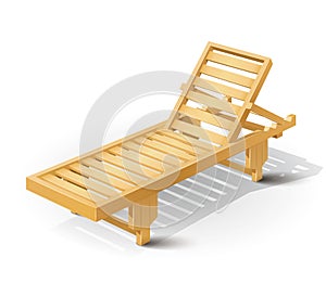 Wooden beach bed