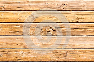 Wooden beach boardwalk with sand for texture or background