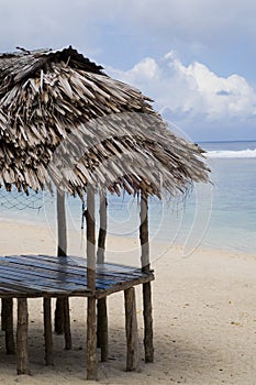 Wooden beach hut