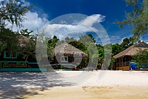 Wooden beach hut on Koh Rong Samloem Island