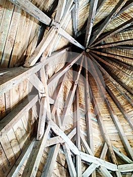 Wooden beams in the castle